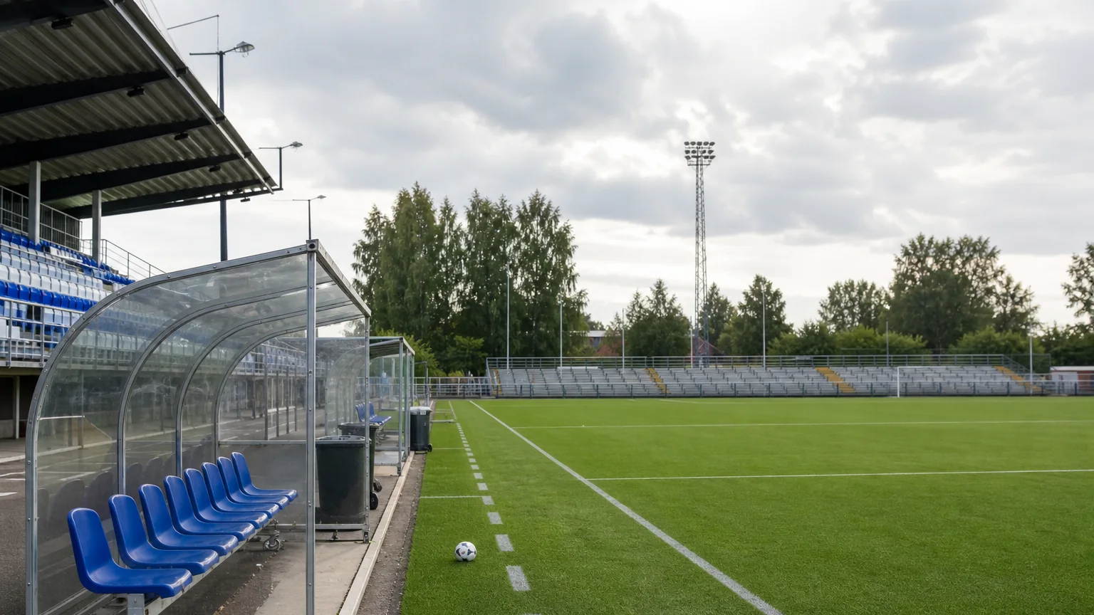 Liga F ottelupäivä stadionilla